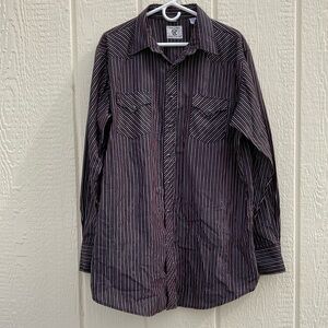 Corral West Ranchwear Western Cowboy Shirt Men’s Size XLT Pearl Snaps Stripes